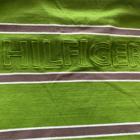 Tommy Hilfiger Green striped cotton rugby shirt - Picture 2 of 3
